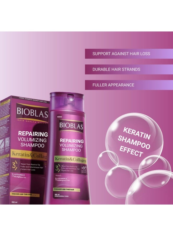 Bioblas Collagen & Keratin Shampoo 360ml for Weak and Damaged Hair, Strengthening & Hair Repair Care - Image 4